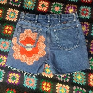 Vintage Upcycled Quilt Shorts